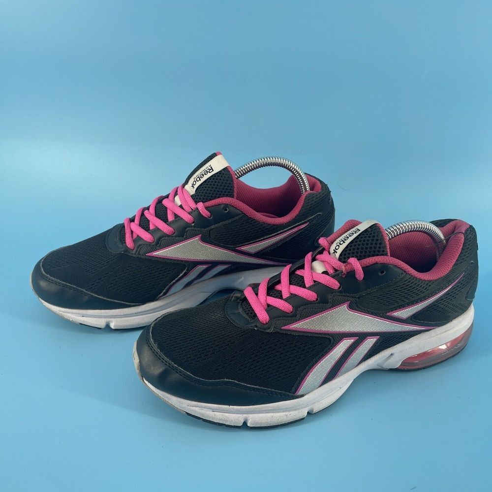 Reebok Sneakers Women's Size 11 DMX Running Shoes Black Pink Monofusion Mesh